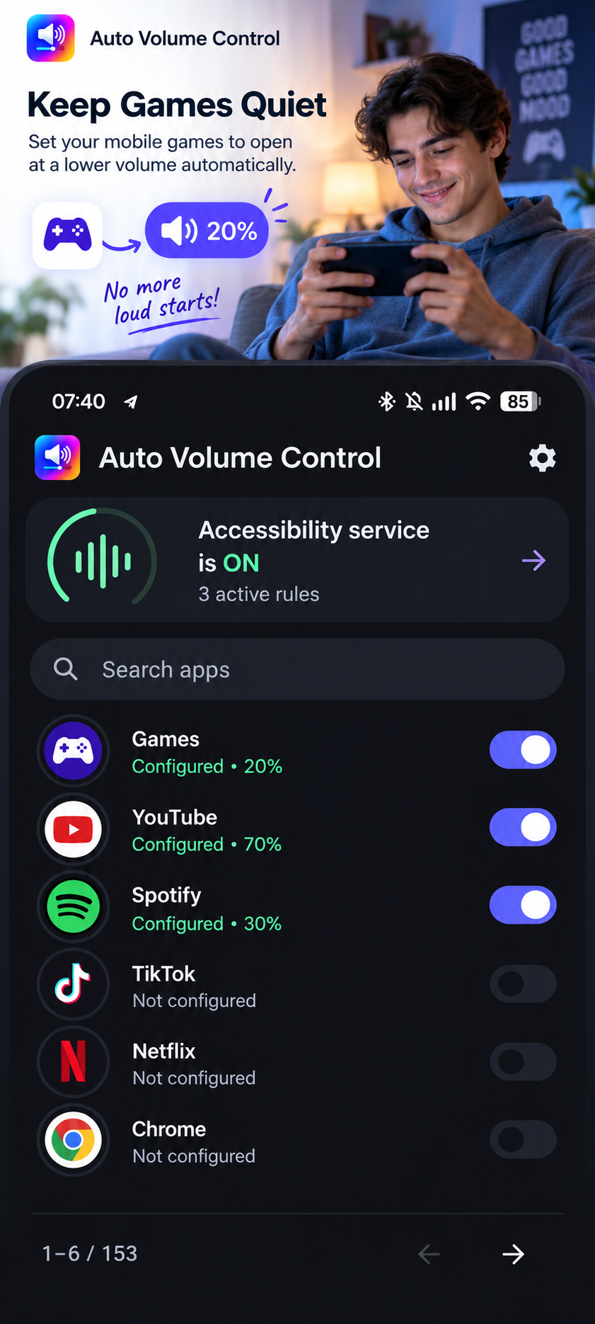 Auto Volume Control: Per App screenshot 2
