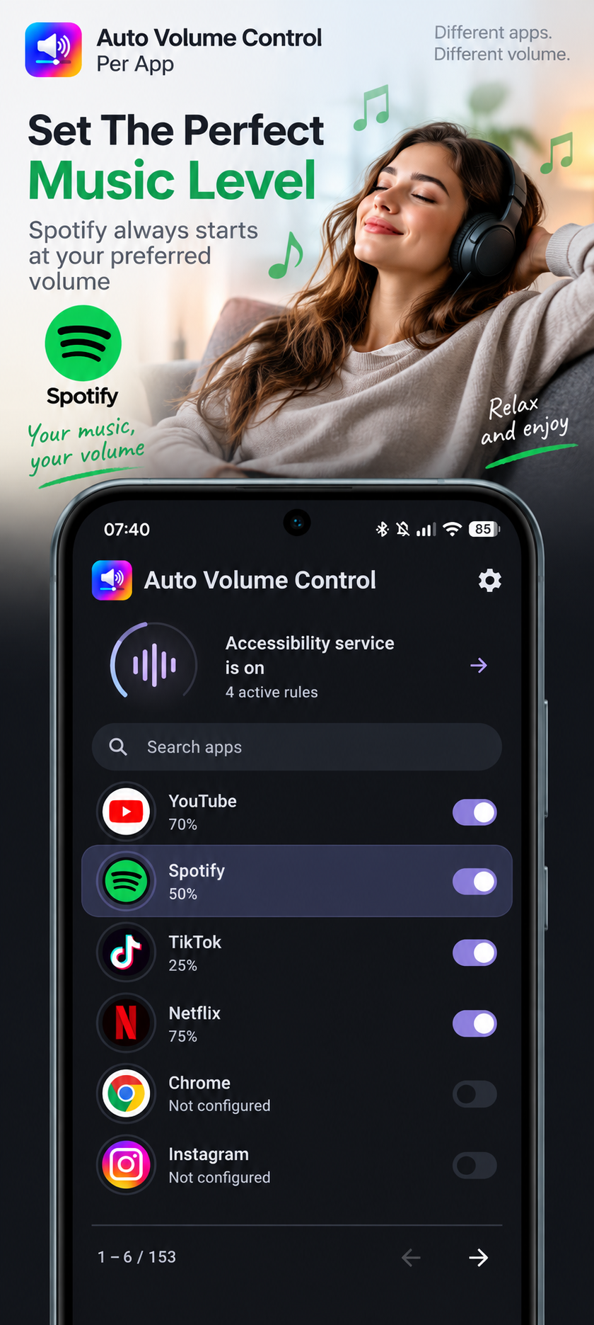 Auto Volume Control: Per App screenshot 3