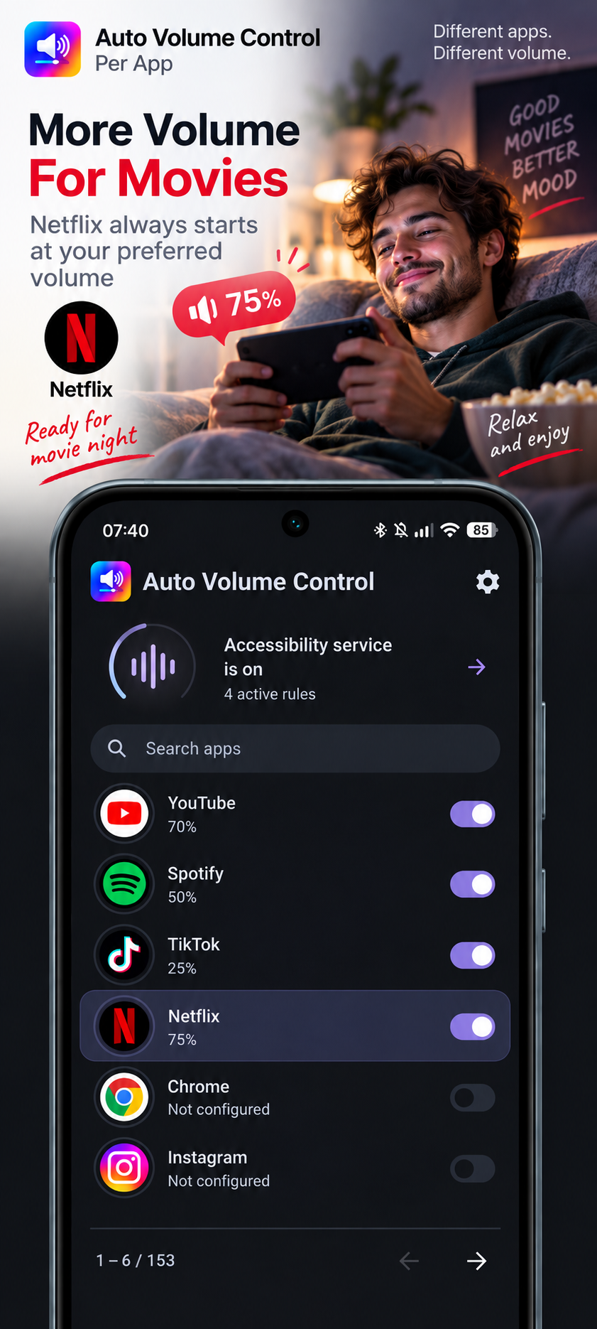 Auto Volume Control: Per App screenshot 5