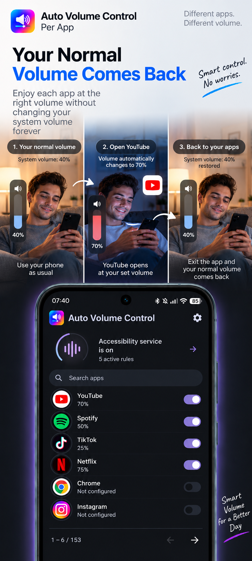 Auto Volume Control: Per App screenshot 8