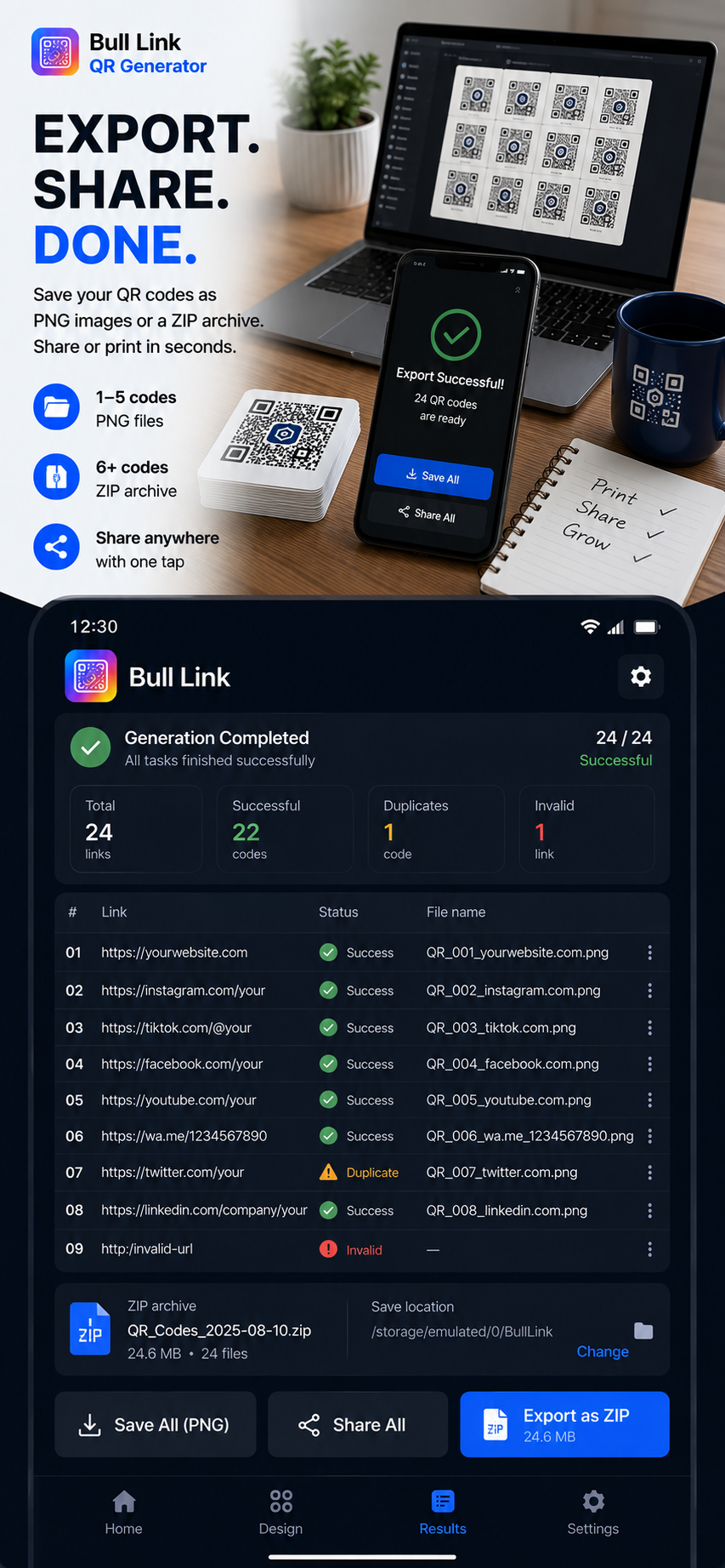 Bulk Link QR Generator screenshot 8