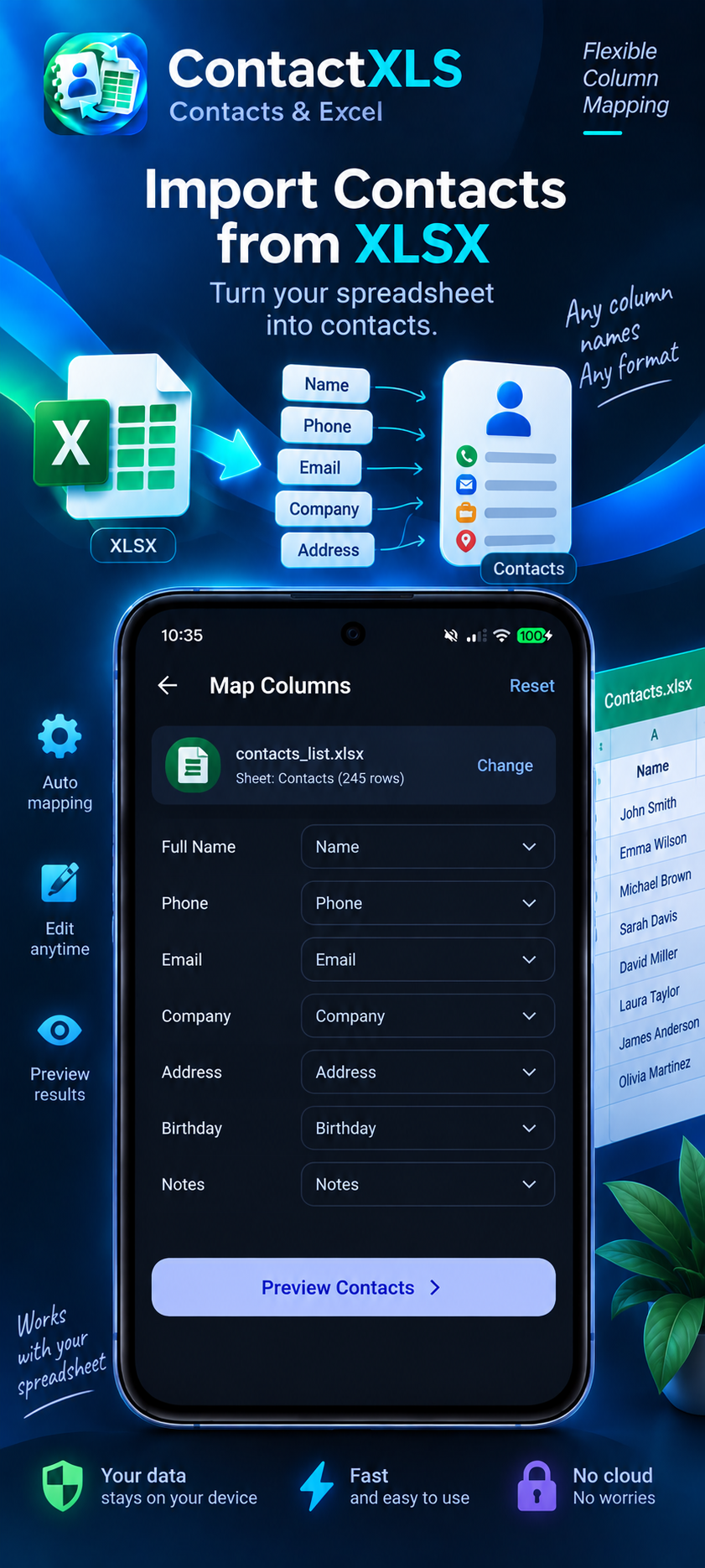 ContactXLS: Contacts & Excel screenshot 4