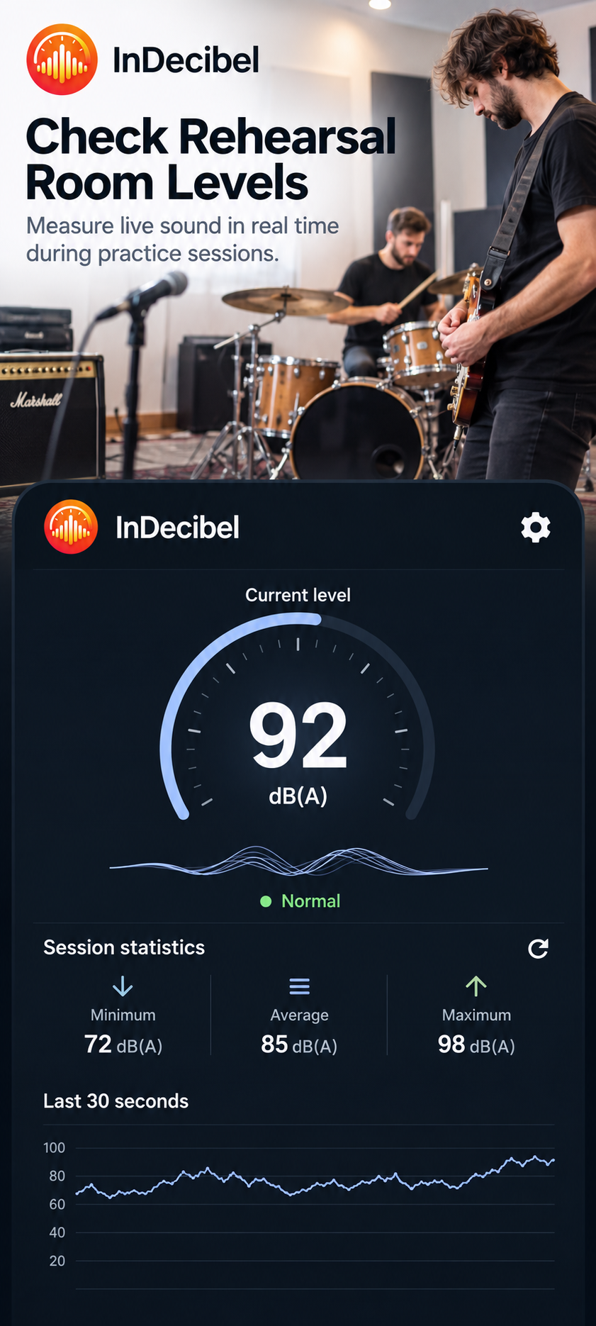 InDecibel: Sound Meter screenshot 1
