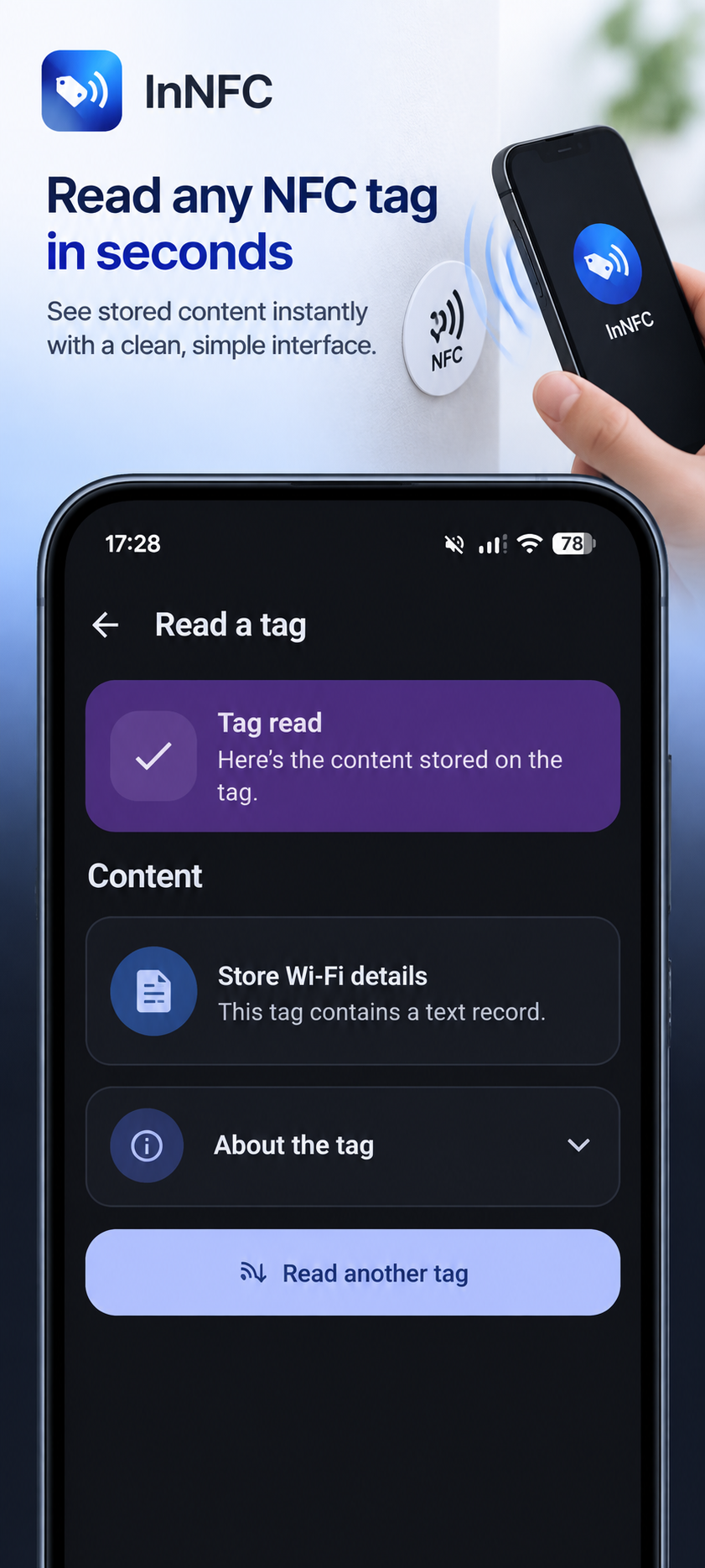 InNFC: NFC Tag Reader & Writer screenshot 1