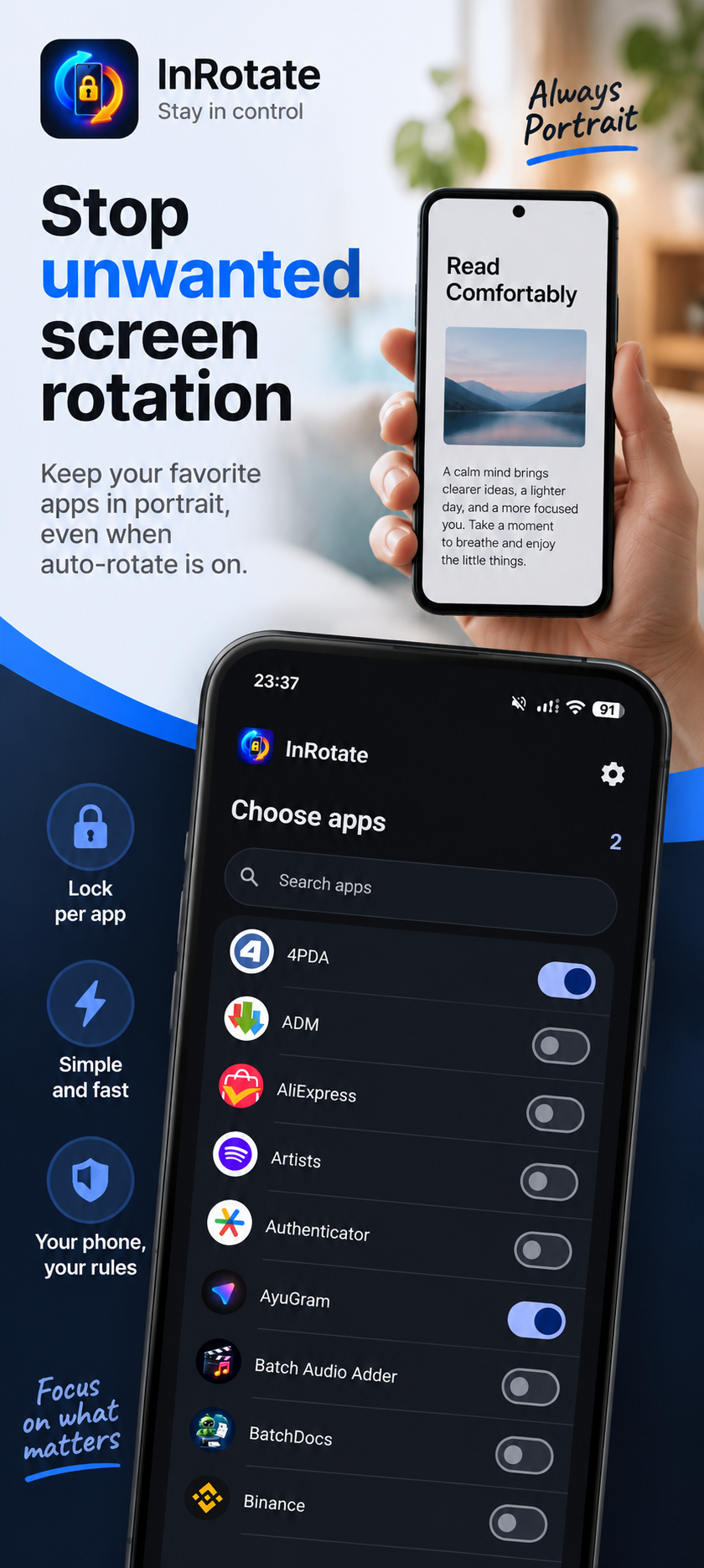 InRotate: Rotation Lock screenshot 2