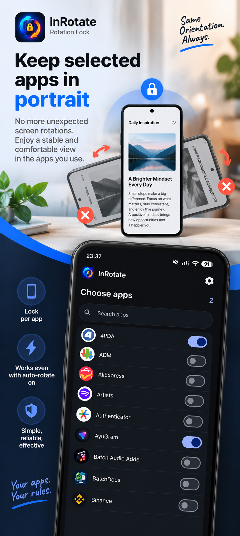 InRotate: Rotation Lock screenshot 3