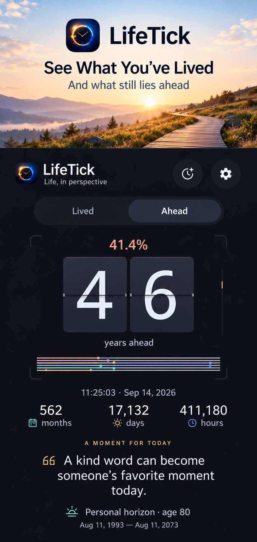 LifeTick: Life Clock screenshot 2