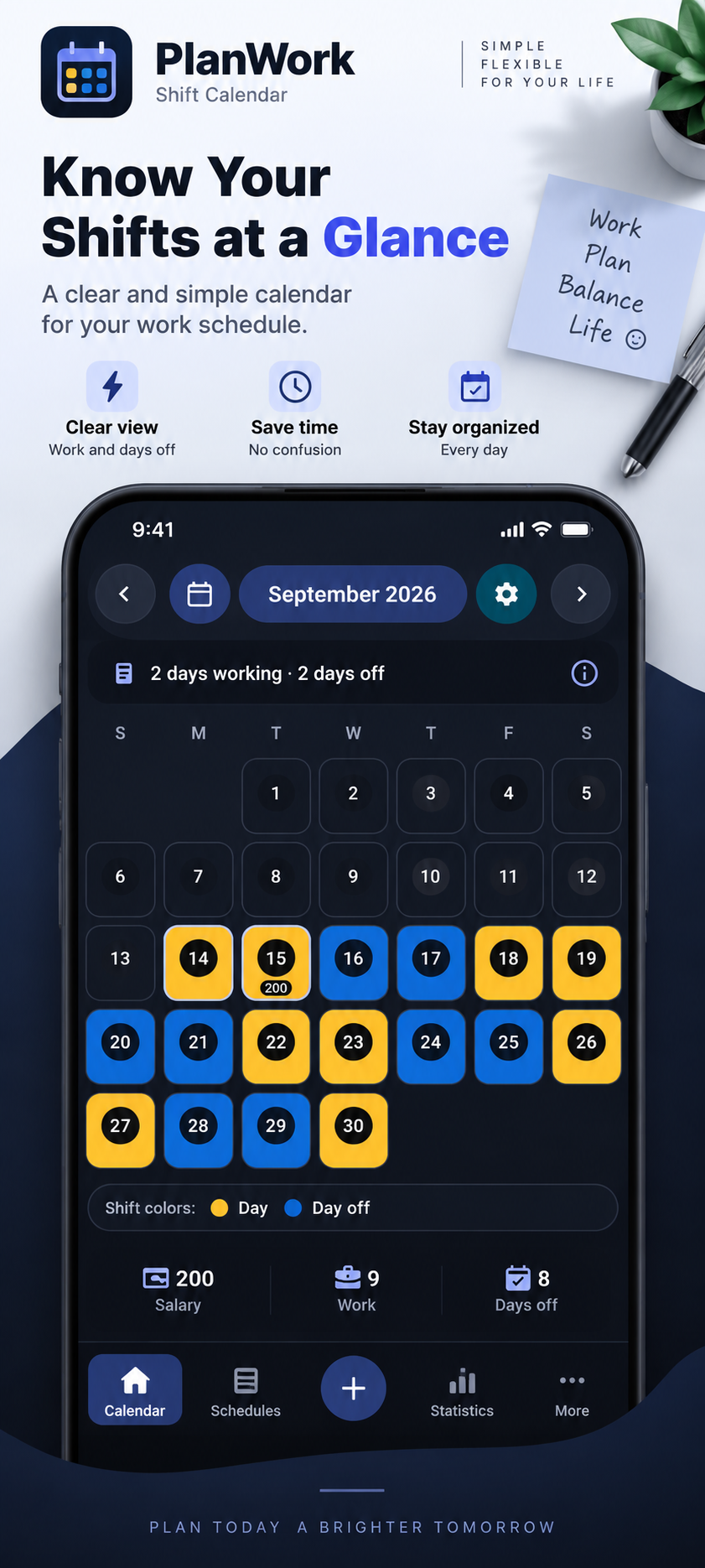PlanWork: Shift Calendar screenshot 1