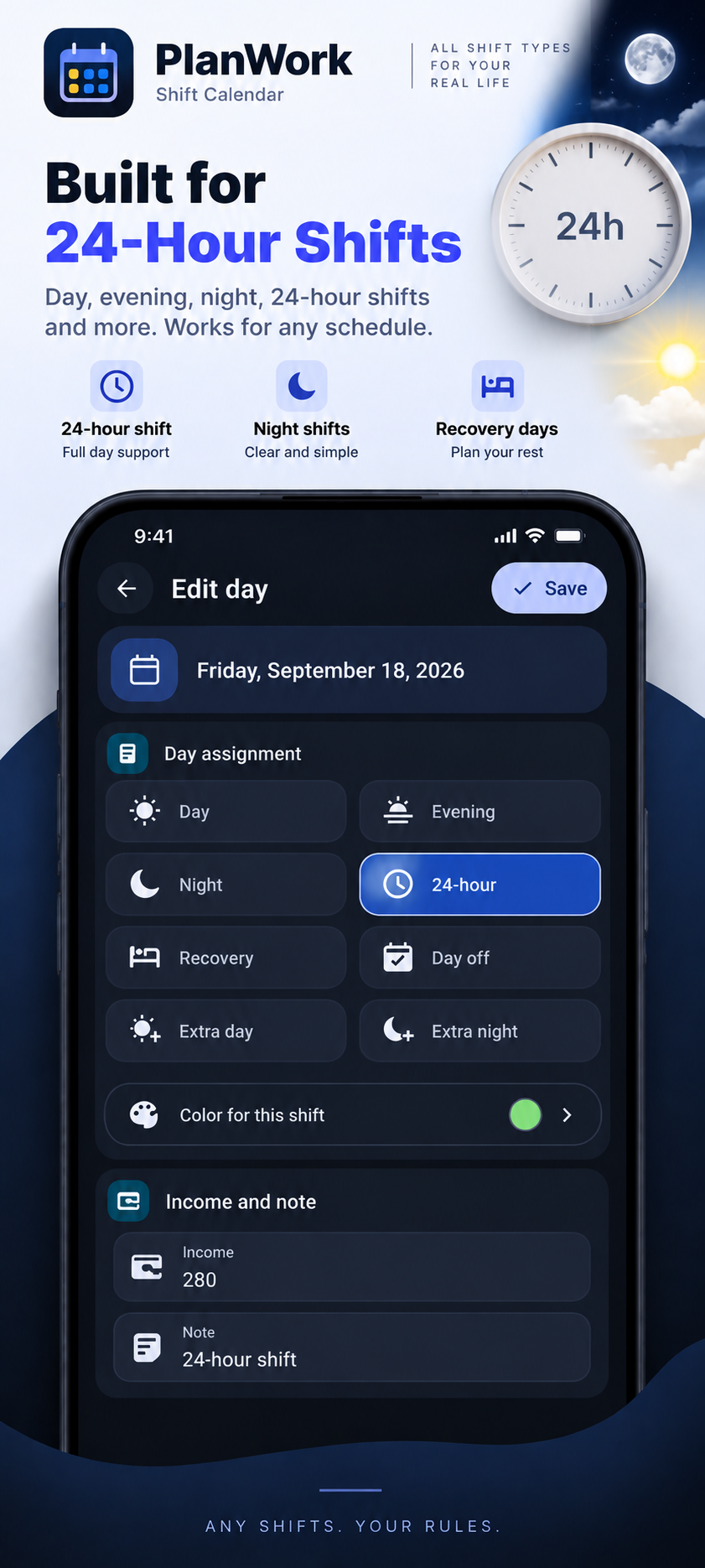 PlanWork: Shift Calendar screenshot 5