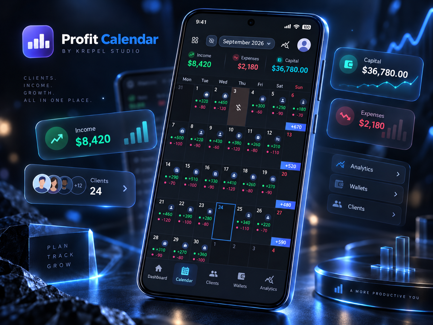 Profit Calendar marketing demo visual