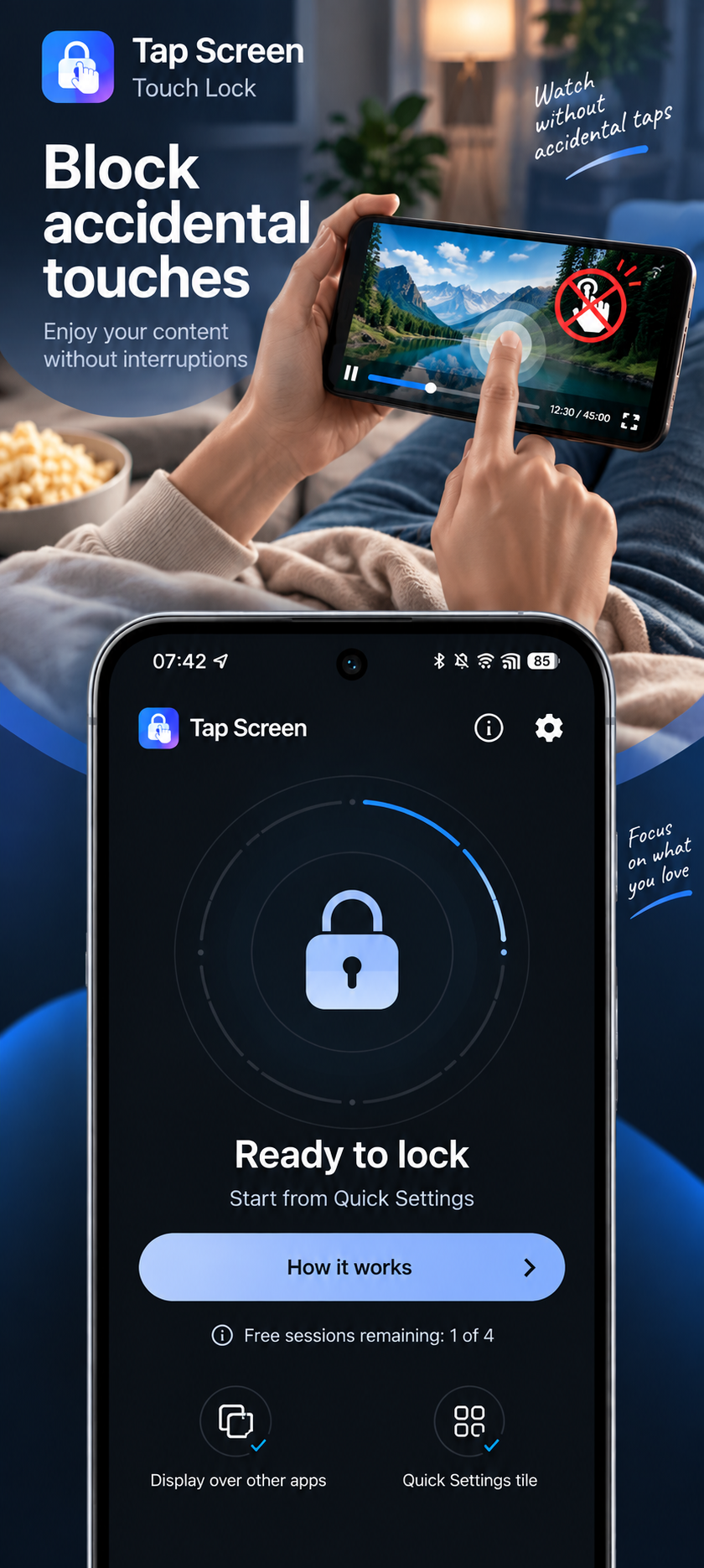 Tap Screen: Touch Lock screenshot 1